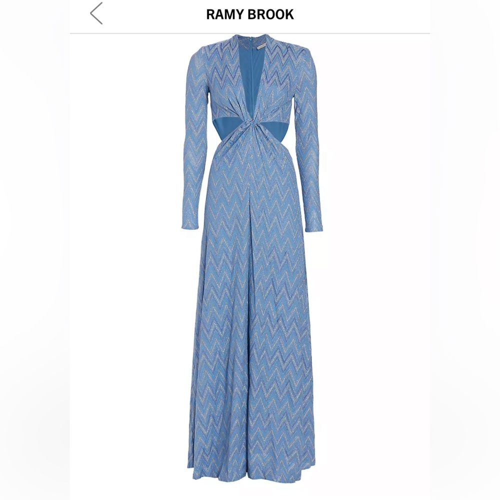 Ramy Brook Celeste Chevron midi dress